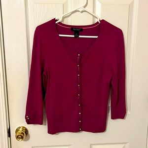 White House Black Market Eggplant Top